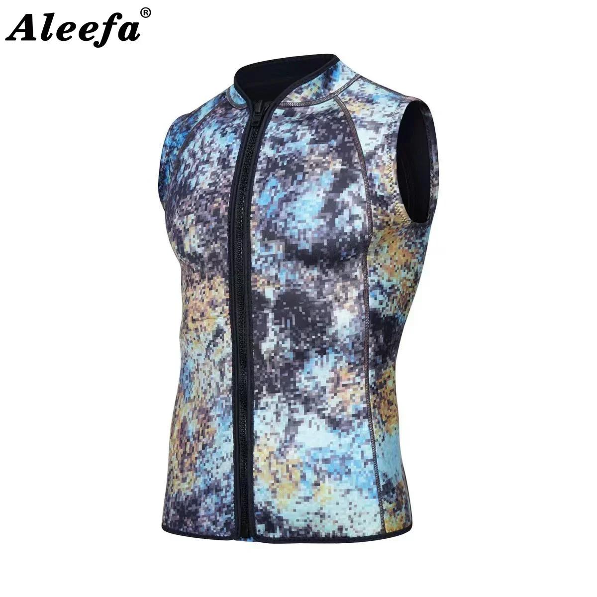 Roupa de mergulho masculina sem mangas colete 3mm neoprene com zíper manter aquecido para mergulho, surf, caiaque - Image 1