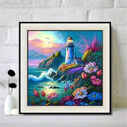 Kit De Pintura De Cenário De Mosaico, Diamante 5D Bordado, Cenário De Mar Arte, Nova Coleção, Presente De Aniversário, 2024 - Image 3