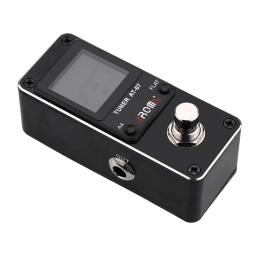 Aroma at-07 mini pedal de efeito afinador de guitarra, afinação cromática, concha de metal, display hd para palco e estúdio - Image 3