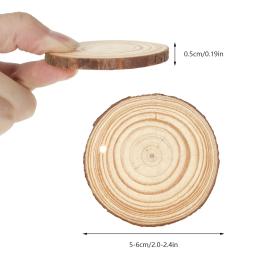 Kit de Fatias de Madeira Natural com Buraco Círculos De Madeira, Fatias De Árvores para Artes e Ofícios, Enfeites De Natal, Artesanato DIY, 30Pcs - Image 2