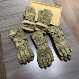 Luvas táticas de camuflagem para homens, velo quente, equitação de caça ao ar livre, inverno - Image 1