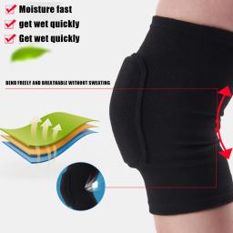 Joelheiras Esportivas Espessadas para Homens e Mulheres, Protetor de Suporte, Futebol, Corrida, Ciclismo, Dança, Almofada de Manga, Crianças, 1 Par - Image 4