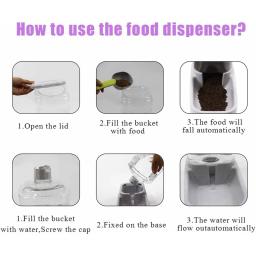 3.8L Comida E Água Dispenser Kit Para Alimentação Automática Do Cão E Outros Animais De Estimação Adequado Para A Maioria Pet Gravity Dispensers - Image 6