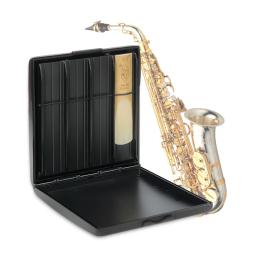 Palhetas caso sax saxofone clarinete oboé palhetas abs caixa de armazenamento à prova dwaterproof água resistente ao desgaste geral para 8 palhetas grades sax alto - Image 1
