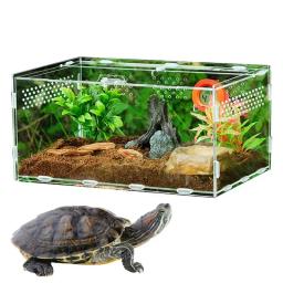 Terrário acrílico transparente para répteis, caixa de alimentação transparente para animais, répteis, insetos, aranha, lagarto, sapo, grilo, tartaruga - Image 5