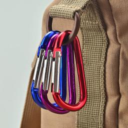 10pcs Mosquetões Liga de Alumínio Mosquetão Primavera Snap Clip Ganchos Keychain Escalada Mosquetão para Chaves Camping Ferramentas - Image 1
