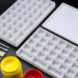 10/12/24 grade cor paleta caixa de pintura compartimento plástico macio caixa de silicone com capa flip transparente retangular tinta a óleo - Image 5