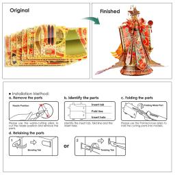 Piececool modelo kits de construção vestido casamento chinês 3d metal quebra-cabeça brinquedos diy para adolescente - Image 6