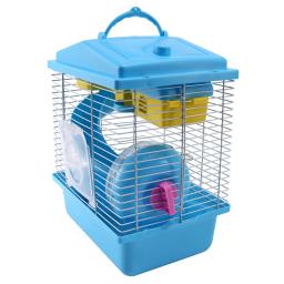 Casa do hamster da gaiola do animal de estimação com a casa dobro da camada transparente da clarabóia para o animal de estimação do hamster dourado - Image 2