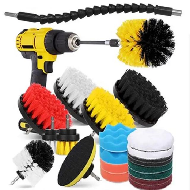 Kit de Escovas Elétricas Multifuncional para Limpeza de Banheiro, Chão e Tapetes