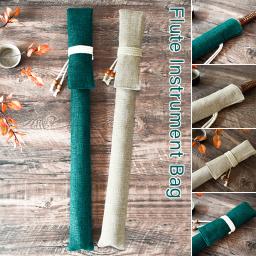 Dupla camada imitação cânhamo bambu flauta, Saco de proteção de armazenamento, Capa protetora portátil, Instrumentos musicais - Image 5