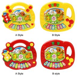 Brinquedo musical do bebê com som animal, teclado piano infantil, instrumento elétrico piscando música, primeiros brinquedos educativos para crianças - Image 3