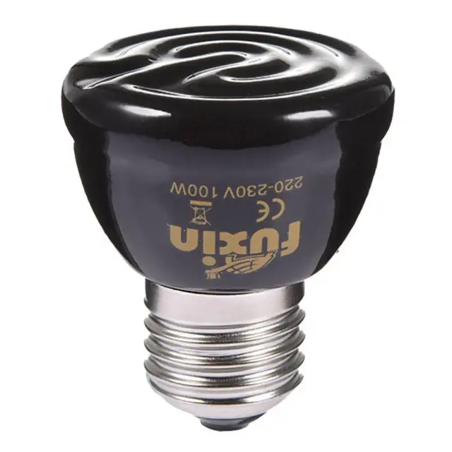 Lâmpada de Calor Cerâmica Infravermelha para Répteis e Animais de Estimação 220-240V Ideal para Chocadeiras e Aqueimento de Galinhas