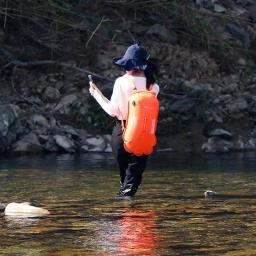 Boia de natação para adultos nadar boia flutuador mochila altamente visível natação bolha boia flutuador para treinamento de natação segura & open water - Image 3