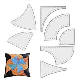 Tabela Bandeira Quilting Régua Kit, Modelo Acrílico, Máquina de costura, DIY Patchwork Tool, 7Pcs - Image 1