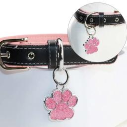 Tag com nome gravado personalizado para animais de estimação, pingente personalizado, pata, brilho, identificação, cachorro, cachorro, gato, acessórios - Image 4