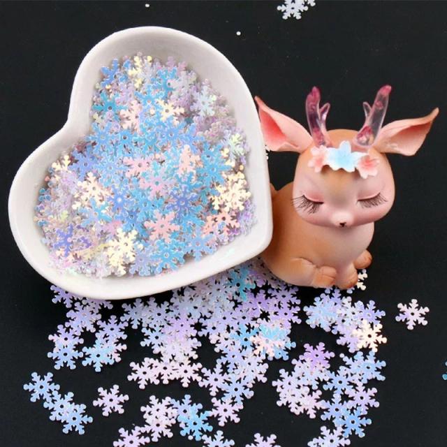 Brilhantes Lantejoulas em Forma de Floco de Neve para Decoração de Natal, 1080 Peças de Glitter para Festas, Scrapbooking e Artesanato