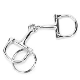 1pc em forma de d lanche chaveiro durável prata d zine-liga cavalo lanche bits chaveiro decoração presente para homens - Image 3