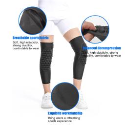 Joelheira de Compressão Favo de Mel para Crianças, Cotoveleiras, Equipamento de Proteção para Basquete, Beisebol, Futebol, Esportes 5-15 Anos, 1Pc - Image 3