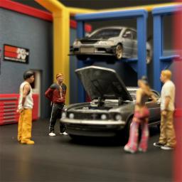 Velozes e Furiosos 2 Tripulantes Pintados à Mão Figura, Modelo de Personagem Clássico do Filme, Requintada Boneca de Resina, Diorama Miniatura, Escala 1:64 - Image 5