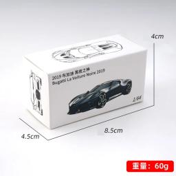 Diecast Super Sport Model Toy Car, Coleção de Metal Presente, JKM, Diecast Miniauto, 1:64 Bugatti La Voiture Noire Chiron Centodieci, EB110 - Image 2
