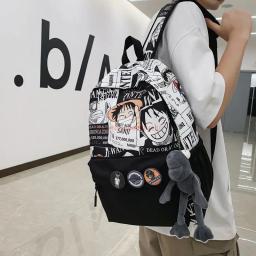 Luffy Anime Figura Mochila para Adolescentes, Mochila de Viagem dos Desenhos Animados, Mochilas de Grande Capacidade para Estudantes, Meninas e Meninos, One Piece - Image 6