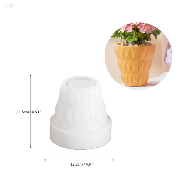 Molde de Silicone Grande para Artesanato: Vaso Circular Estilo Nórdico em Gesso e Cimento DIY