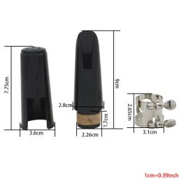 Kit bocal clarinete com ligadura, uma palheta e tampa plástica, preto - Image 5