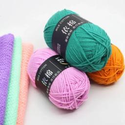 50 g/set leite algodão tricô lã fio bordado tingido lenanas para crochê artesanato camisola chapéu bonecas a baixo preço - Image 4
