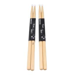 2 pares de baquetas de madeira de bordo 7A com ponta de nylon - acessórios de percussão para bateria - Image 1