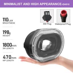 Farol impermeável para bicicleta, Luzes dianteiras, Acessórios de ciclismo 2Pin SM, Plug - Image 6