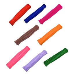 100 peças limpadores de cachimbo hastes de chenille de pelúcia para fontes de festa DIY - Image 1