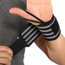 Pulseira para treinamento de ginástica, força extra, treino, levantamento de peso, cinta, atadura, fitness, 1 par - Image 2