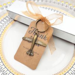 Personalizado Vintage Avião Keychain, nome personalizado, data e avião, aniversário e casamento Presentes para convidados, lembranças - Image 6