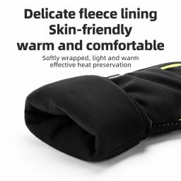 Rockbros luvas de aquecimento quente ciclismo luvas de aquecimento elétrico sensor inteligente inverno térmico esqui luva longa tipo-c carregamento - Image 4