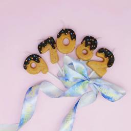 Digital Velas para Cake Topper, Chocolate Doce, Biscoitos, Donut, Gradiente Desejando, Festa, Baking Supplies, 0-9 Número, 1Pc - Image 4