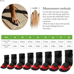 Botas de neve antiderrapantes impermeáveis para cães grandes, Sapatos reflexivos para cães grandes, Botas de caminhada para animais de estimação - Image 6