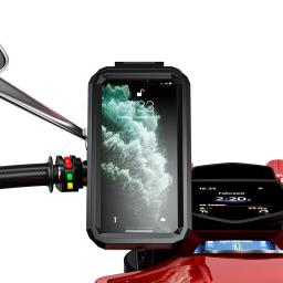 Suporte para celular de bicicleta, à prova d'água, capa, guidão, espelho retrovisor, suporte para celular de 4.7 a 6.8 polegadas - Image 2