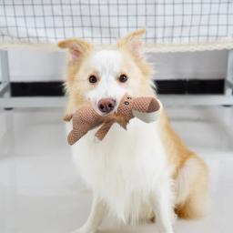 Brinquedos interativos resistentes à mordida para cães Animais de pelúcia Brinquedos Pet Train Algodão PP Função de voz dos desenhos animados Brinquedos de cuidados dentários - Image 4
