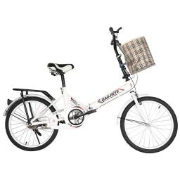 WOLFACE-Bicicleta dobrável para adultos com cesto, bicicleta de estrada, bicicleta de lazer, estudante primário e secundário, 20 in, novo - Image 5