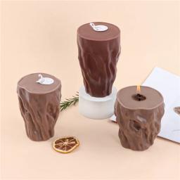 Árvore coto forma molde de vela silicone 3d artesanal artesanato aromaterapia vela soja cera molde artesanato presente que faz suprimentos - Image 4
