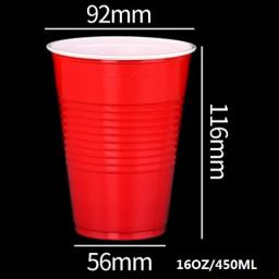 Copos de festa para bebidas do jogo Beer Pong, refrigerante, soco, churrasco, cola, água, descartável, navio da gota, 10pcs, 16oz - Image 6