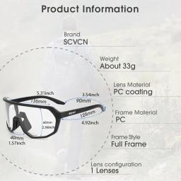 Óculos de ciclismo fotocromáticos para homens e mulheres, esportes ao ar livre, óculos de sol, óculos MTB, óculos Road Bike, 2 Packs - Image 6