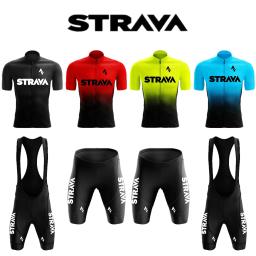 2024trava pro equipe de bicicleta manga curta maillot ciclismo conjuntos camisa ciclismo dos homens verão respirável roupas terno - Image 1