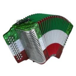 SEASOUND-JB3112C Instrumento Acordeão Profissional, 12 Baixo Botão Vermelho, Acordeon Multi-Estilo, Botão 31 - Image 4