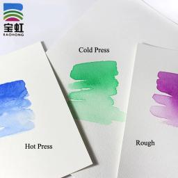 Almofada de papel aquarela da academia baohong, polpa de algodão 300g 16k 8k 4k a4 a3, papel quadrado, prensa a frio, prensa quente, cola áspera de quatro lados - Image 3