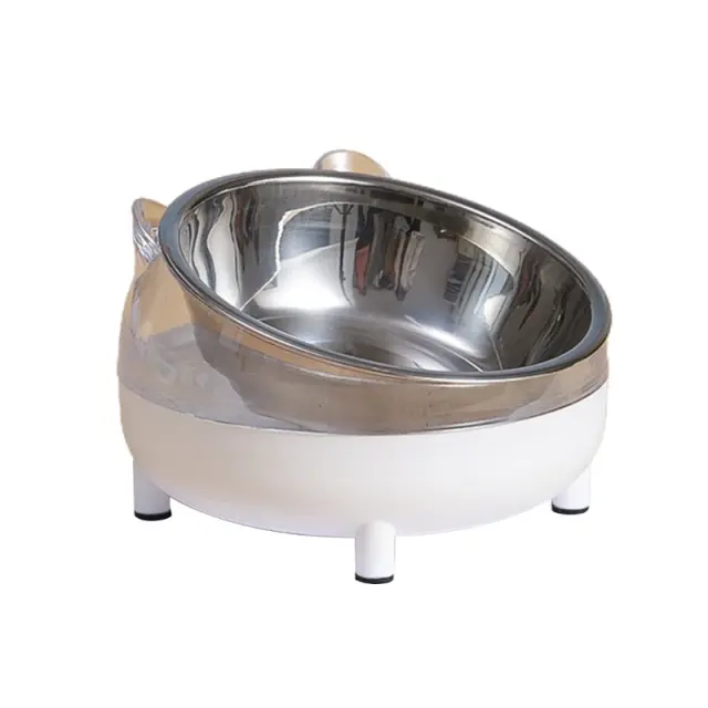 Tigela Elevada em Aço Inoxidável para Alimentos de Animais de Estimação com Design para Cachorros e Gatos