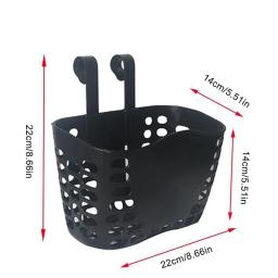 Bicycle Front Storage Basket for Children Bike Handlebar Rack, Cycling Bag, Pannier Hooks, Skate Plastic Organizers, Kids - Image 6