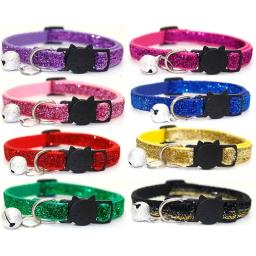 Gato colar com sino para gatos cão de estimação gatos coleira de cão super brilhante acessórios para gatos pequenos cães gatinhos teddy bomei - Image 3