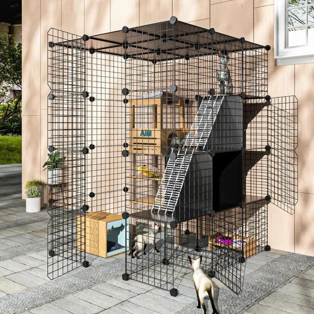 Casa Pet Espaçosa para Gatos e Cães: Gaiolas, Suprimentos de Transporte e Muito Mais!